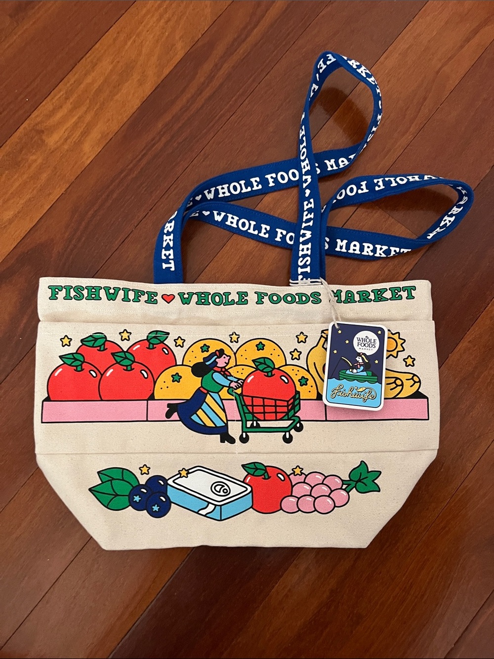NWT - Whole Foods x Fishwife Canvas Tote Bag - medium